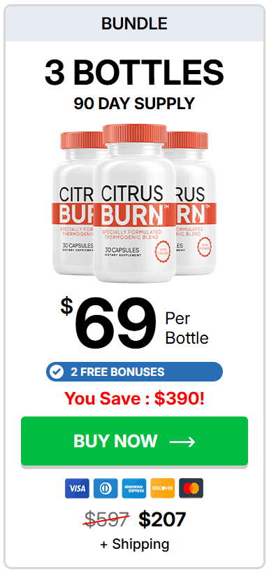 Citrus Burn 3 bottle