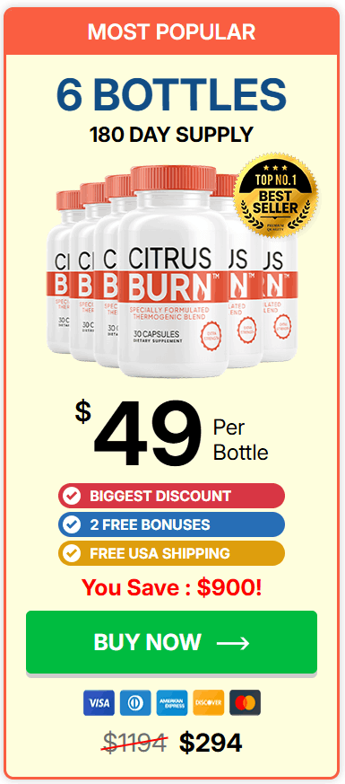 Citrus Burn 6 bottle